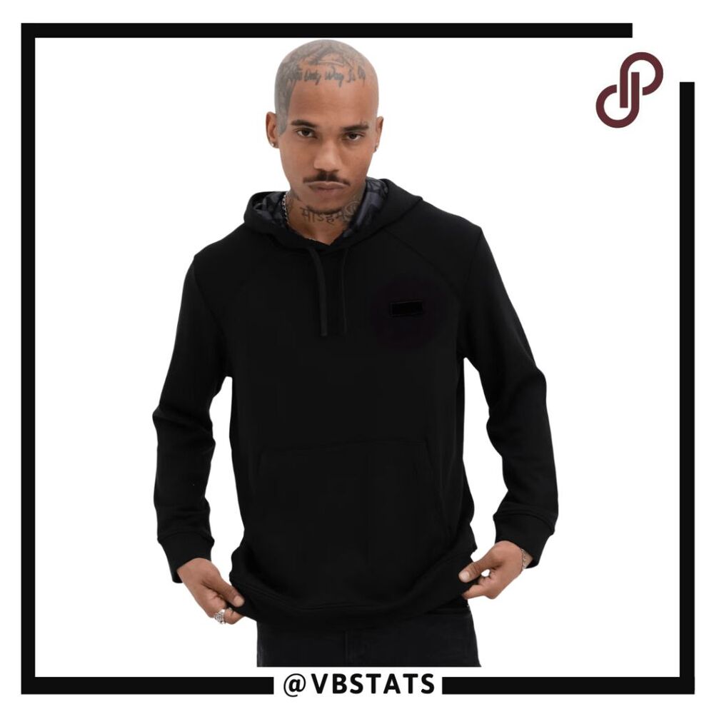 Ethika Men's Ultra Soft‎ French Terry Fleece Hooded Sweatshirt Black Medium